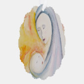  Madonna en kind Waterverf Ornament Kaart (Rechts)