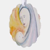  Madonna en kind Waterverf Ornament Kaart (Links)