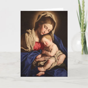 Madonna en kind Wenskaart Feestdagen Kaart