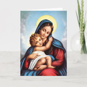 Madonna en kinderkaart feestdagen kaart