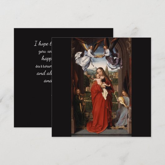  Madonna en kinderkerstavond Bedankkaart (Voorkant / Achterkant)