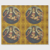 Madonna- en kinderpakpapier van Botticelli Cadeaupapier (Vlak)