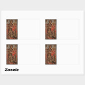 Madonna- en kinderpictogram rechthoekige sticker (Vel)