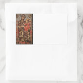 Madonna- en kinderpictogram rechthoekige sticker (Tas)