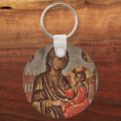 Madonna- en kinderpictogram sleutelhanger (Voorkant)
