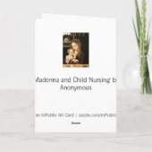 Madonna en kinderverpleegkunde kaart (Achterkant)