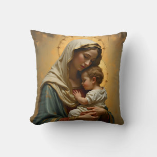 Madonna en kindje Jezus 3  Kussen