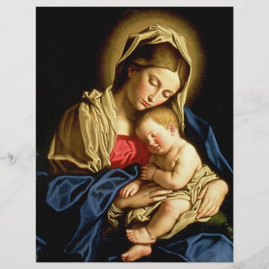 Madonna en kindje Jezus - Sassoferrato Flyer (Voorkant)
