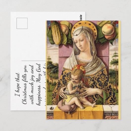Madonna en kindkerst Briefkaart (Voorkant / Achterkant)