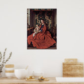 Madonna en kindlezen door Jan van Eyck Poster (Keuken)