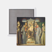 Madonna Enthroned, 1480 (olie op het paneel) Magneet (Voorkant / Achterkant)