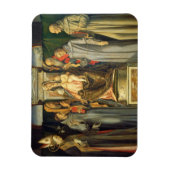 Madonna Enthroned, 1480 (olie op het paneel) Magneet (Verticaal)