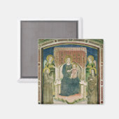 Madonna Enthroned met St. Francis van Assisi Magneet (Voorkant / Achterkant)