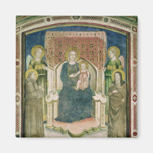 Madonna Enthroned met St. Francis van Assisi Magneet (Voorkant)