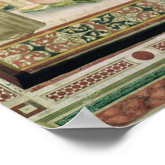 Madonna Enthroned met St. Francis van Assisi Poster (Hoek)