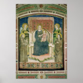 Madonna Enthroned met St. Francis van Assisi Poster (Voorkant)