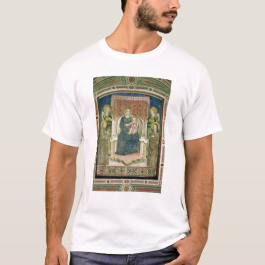 Madonna Enthroned met St. Francis van Assisi T-shirt (Voorkant)