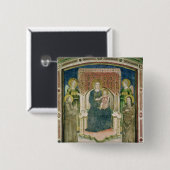 Madonna Enthroned met St. Francis van Assisi Vierkante Button 5,1 Cm (Voorkant /achterkant)