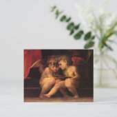 Madonna Enthroned met vier heiligen in detail Briefkaart (Staand voorkant)