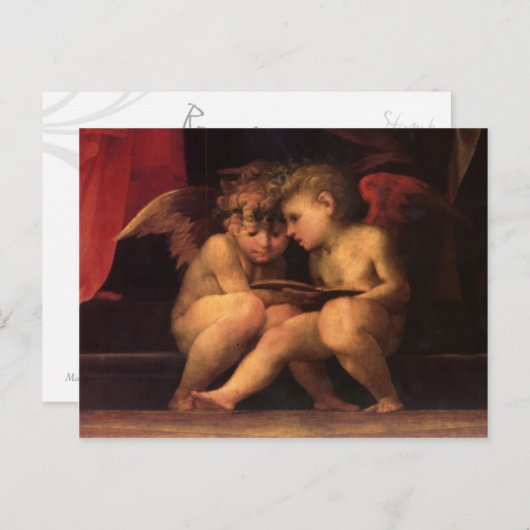 Madonna Enthroned met vier heiligen in detail Briefkaart (Voorkant / Achterkant)