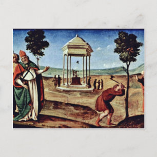 Madonna Enthroned St. Peter St. John The Baptist Briefkaart