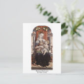 Madonna Enthroned van Carlo Crivelli Briefkaart (Staand voorkant)