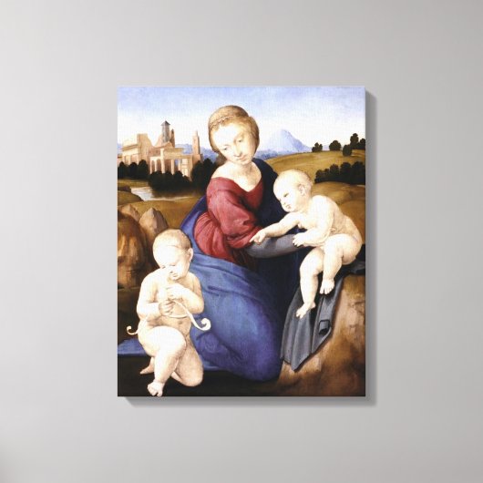 Madonna Esterhazy - Raphael - c1508 Canvas Afdruk (Voorkant)