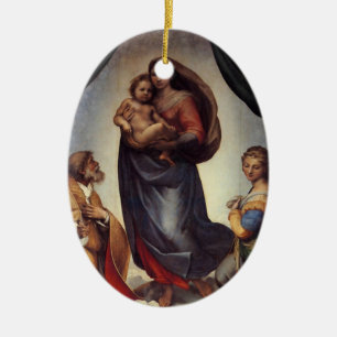 Madonna Fine Art beroemd gemaakt door Raphael Keramisch Ornament