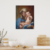 Madonna Goldfinch Giovanni Tiepolo Fine Art Poster (Keuken)