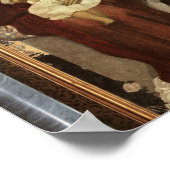 Madonna Holding Baby Jezus op de troon Poster (Hoek)