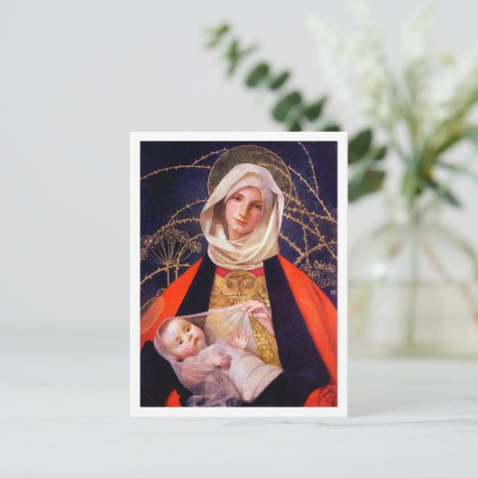 Madonna Holding Child Briefkaart (Staand voorkant)