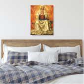 Madonna in Gloria (Maagd Mary Enthroned) Canvas Afdruk (Insitu (Slaapkamer))