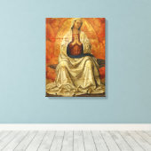 Madonna in Gloria (Maagd Mary Enthroned) Canvas Afdruk (Insitu (Houten vloer))