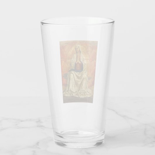 Madonna in Gloria (Maagd Mary Enthroned) Glas (Achterkant)