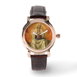 Madonna in Gloria (Maagd Mary Enthroned) Horloge