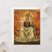Madonna in Gloria (Maagd Mary Enthroned) Kaart (Voorkant / Achterkant in situ)