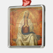 Madonna in Gloria (Maagd Mary Enthroned) Metalen Ornament (Links)