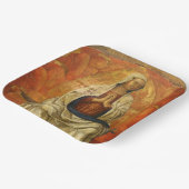 Madonna in Gloria (Maagd Mary Enthroned) Papieren Bordje (Gebogen)