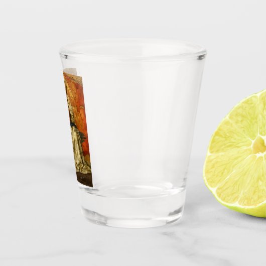 Madonna in Gloria (Maagd Mary Enthroned) Shot Glas (Rechts)