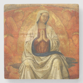 Madonna in Gloria (Maagd Mary Enthroned) Stenen Onderzetter