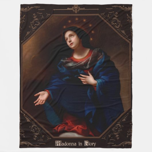 Madonna in Glory by Carlo Dolci Fleece Deken (Voorkant)