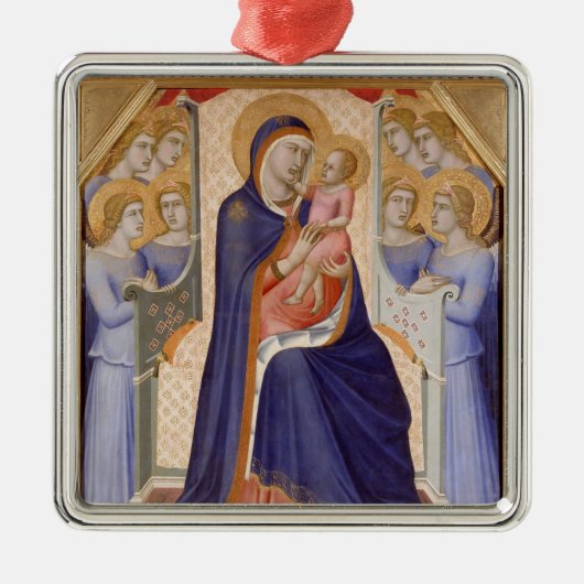 Madonna in Glory, c.1315 (tempera op het paneel) Metalen Ornament (Voorkant)