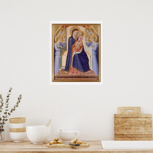 Madonna in Glory, c.1315 (tempera op het paneel) Poster (Keuken)