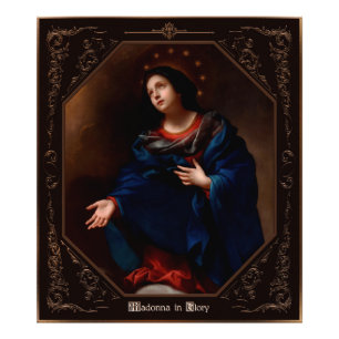 Madonna in Glory door Carlo Dolci Foto Afdruk