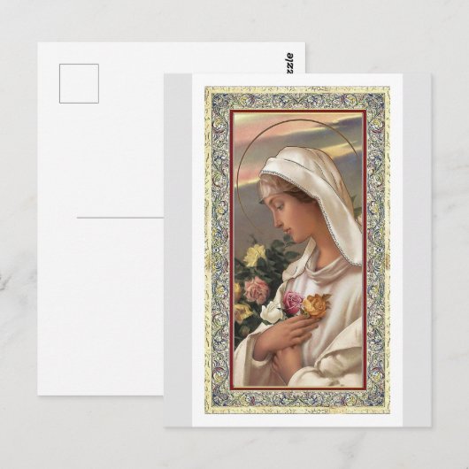 Madonna in het wit briefkaart (Voorkant / Achterkant)