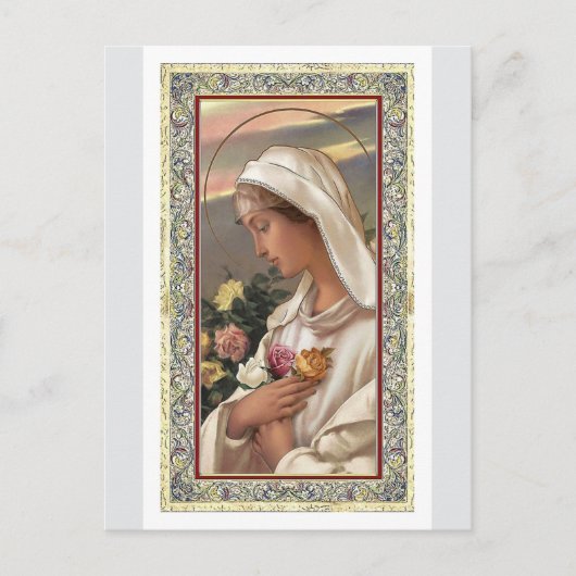 Madonna in het wit briefkaart (Voorkant)