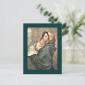 Madonna in Scarf houdt Baby Jesus Briefkaart (Staand voorkant)