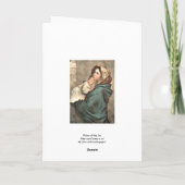 Madonna in Scarf houdt Baby Jesus Feestdagen Kaart (Achterkant)