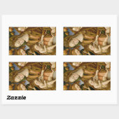 Madonna Jesus Christus Angels Elegant Kerstmis Rechthoekige Sticker (Vel)