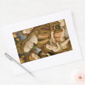 Madonna Jesus Christus Angels Elegant Kerstmis Rechthoekige Sticker (Envelop)